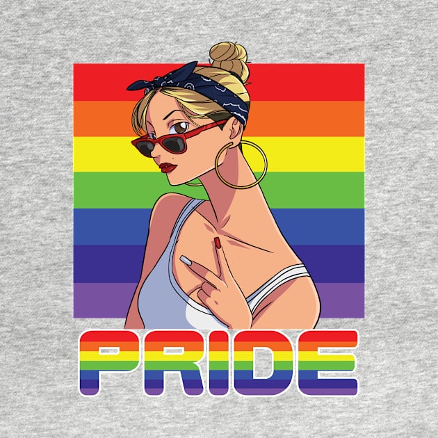 Pride Month Rainbow Lesbian Chola by Noseking